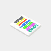 Happy Belarus - farbenfrohe Briefe Post-it Klebezettel (angewinkelt)