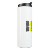 Happy Belarus - farbenfrohe Briefe Thermosbecher (Nach links gedreht)