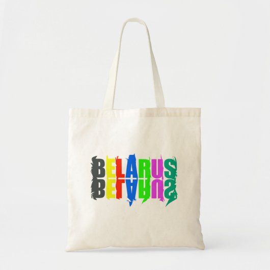 Happy Belarus - farbenfrohe Briefe Tragetasche (Vorne)