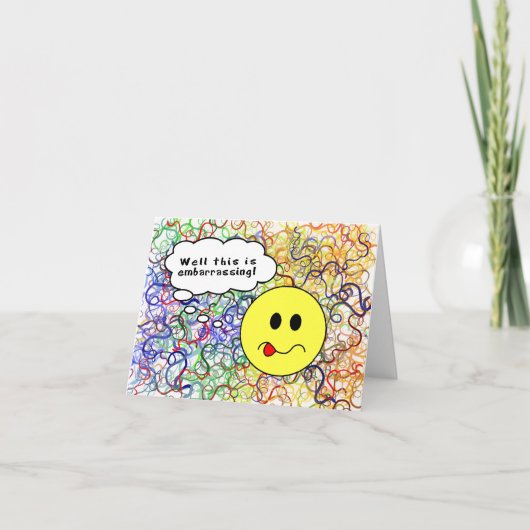 Happy Belated Birthday Had a Brain Furz & Forgot Karte (Vorderseite)