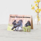 Happy Belated Birthday_ Karte (Gelbe Blume)