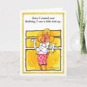 Happy Belated Birthday, Size: Standard (5" x 7") Karte (Vorderseite)