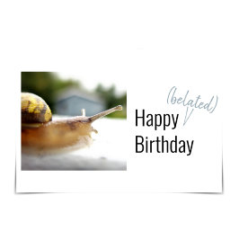 "Happy Belated Birthday" Snail Mail Card Karte