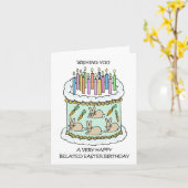 Happy Belated Ostergeburt Karte (Gelbe Blume)