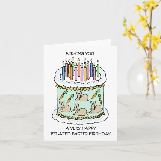 Happy Belated Ostergeburt Karte (Gelbe Blume)