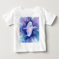 Happy Beluga Whale Schwimmen - Mignes Gemälde -