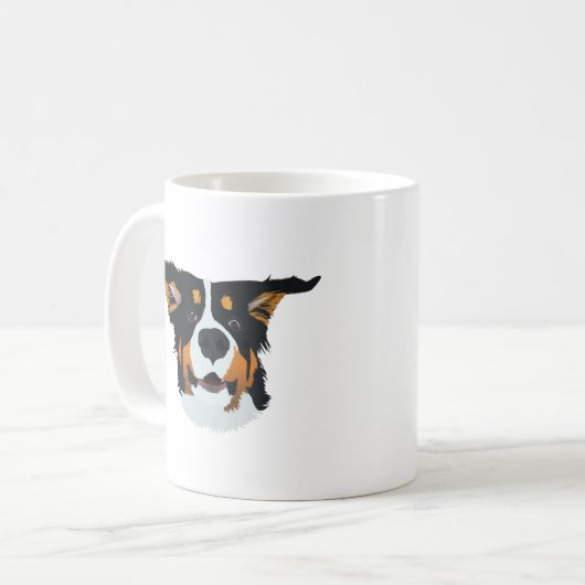 Happy Bernese Mountain Dog Kaffeetasse (Vorderseite Links)