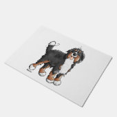 Happy Bernese Mountain Hund - Comic - Hunde - Cart Fußmatte (Schrägansicht)