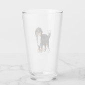 Happy Bernese Mountain Hund - Comic - Hunde - Cart Glas (Rückseite)