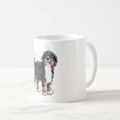 Happy Bernese Mountain Hund - Comic - Hunde - Cart Kaffeetasse (VorderseiteRechts)