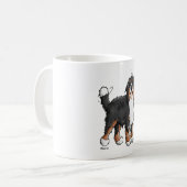 Happy Bernese Mountain Hund - Comic - Hunde - Cart Kaffeetasse (Vorderseite Links)