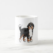 Happy Bernese Mountain Hund - Comic - Hunde - Cart Kaffeetasse (Mittel)