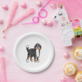 Happy Bernese Mountain Hund - Comic - Hunde - Cart Pappteller (Party)