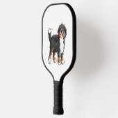 Happy Bernese Mountain Hund - Comic - Hunde - Cart Pickleball Schläger (Links)