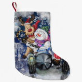 Happy Best Friends Funny Christmas Strumpf Kleiner Weihnachtsstrumpf (Vorderseite)