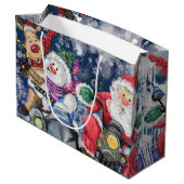 Happy Best Friends Weihnachtsgeschenktasche Große Geschenktüte (Rückseite Schrägansicht)