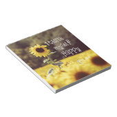 Happy Bible Verse mit Sonnenblumen Notizblock (angewinkelt)