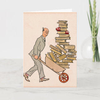 Happy Bibliophile 1930 Karte