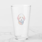 Happy Bichon fries Glas (Rückseite)