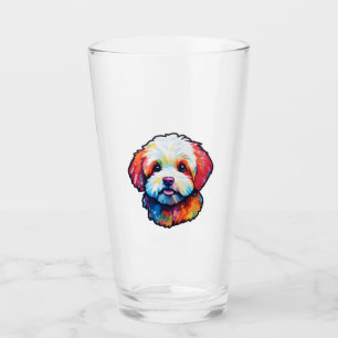 Happy Bichon fries Glas