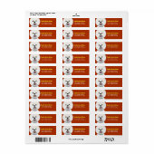 Happy Bichon Frise Hund Rückgabeadresse Etikett (Vorne)