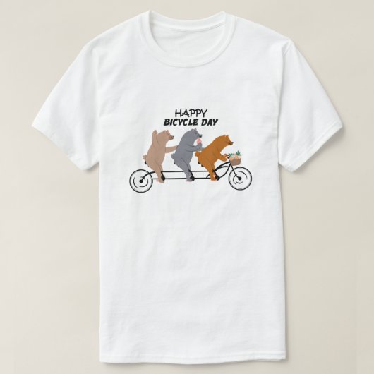 Happy Bicycle Day Cool Classic T - Shirt (Design vorne)