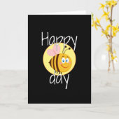Happy Biene Day Karte (Gelbe Blume)