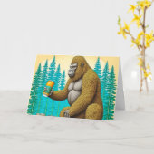 Happy Biertag Geburtstag Pun Bigfoot Karte (Gelbe Blume)