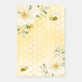Happy bies honeycomb muster tropen florals post-it klebezettel (Vorderseite)