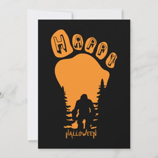 Happy Big Foot Halloween Einladung (Vorderseite)