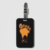 Happy Big Foot Halloween Gepäckanhänger (Vorderseite Vertikal)