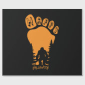 Happy Big Foot Halloween Geschenkpapier (Flach)
