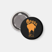 Happy Big Foot Halloween Magnet (Vorderseite/Rückseite)