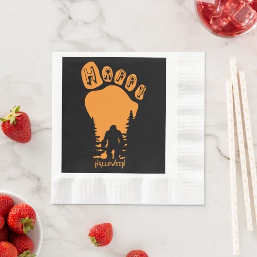Happy Big Foot Halloween Serviette (Beispiel)