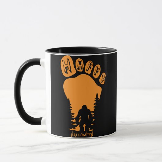 Happy Big Foot Halloween Tasse (Links)