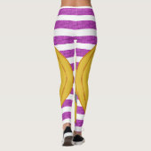 Happy Big Modern Orange Pumpkin Leggings (Rückseite)