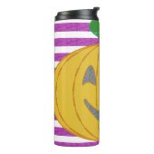 Happy Big Modern Orange Pumpkin Thermosbecher (Nach links gedreht)