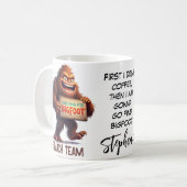 Happy Bigfoot Sasquatch Search Team Kaffeetasse (Vorderseite Links)