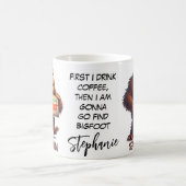 Happy Bigfoot Sasquatch Search Team Kaffeetasse (Mittel)