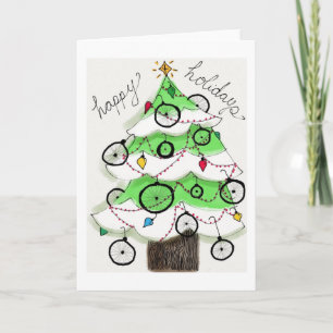 Happy Bike Holidays Feiertagskarte