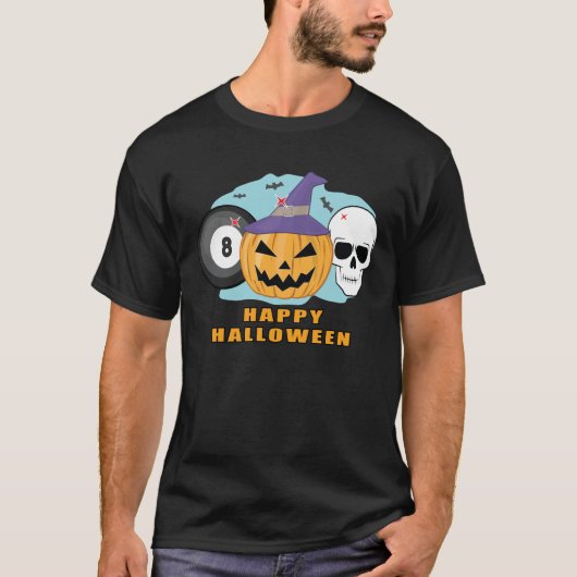 Happy Billiard Halloween - Spooky T-Shirt (Vorderseite)