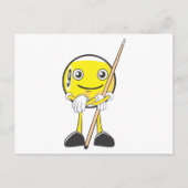 Happy Billiard Nine Ball Player Postkarte (Vorderseite)