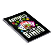 Happy Bingo Player Men Funny Bingo Notizblock (Rechte Seite)