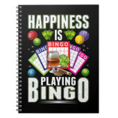 Happy Bingo Player Men Funny Bingo Notizblock (Vorderseite)