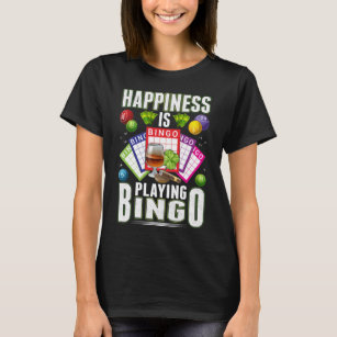 Happy Bingo Player Men Funny Bingo T-Shirt