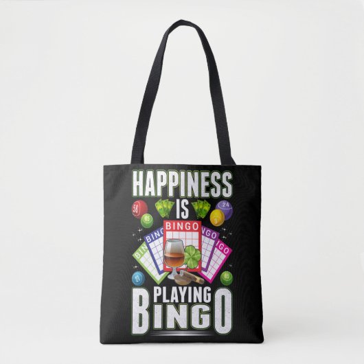 Happy Bingo Player Men Funny Bingo Tasche (Vorderseite)