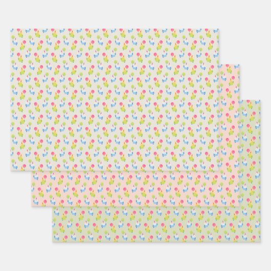 Happy Birbday Budgie Geschenkpapier Set (Set)