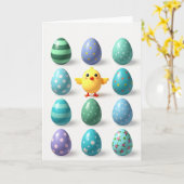 Happy Bird And Egg Card Karte (Gelbe Blume)