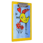Happy Bird Clipboard Klemmbrett (Rechts)