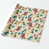 Happy Bird Day Cartoon Birds Thema Geburtstag Geschenkpapier (Ungerollt)
